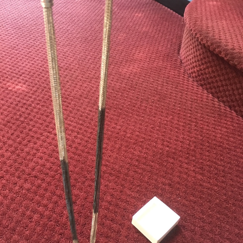 Black and silver long necklace